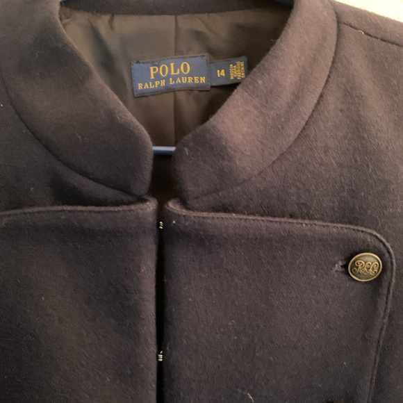 POLO/RALPH LAUREN NAVY LINED WOOL BLEND JACKET SIZE 14 - Picture 2 of 5